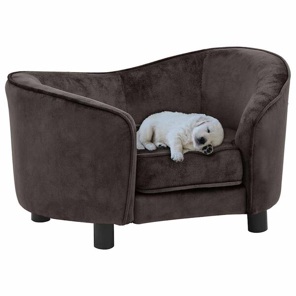 vidaXL Dog Sofa Brown 69x49x40 cm Plush