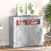 vidaXL Sideboard with LED Lights Concrete Grey 80x35x75 cm