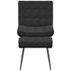 vidaXL Relaxing Chair with Stool Black Velvet
