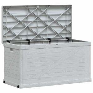 vidaXL Storage Box | Light Grey | Plastic | Large | Storage Box | Rectangular