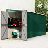 vidaXL Wall-mounted Garden Shed Green 118x382x178 cm Galvanised Steel