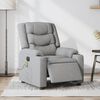 vidaXL Electric Massage Recliner Chair Light Grey Fabric