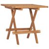 vidaXL Garden Table | Natural Teak | Solid Teak Wood | 50x50x50 cm | Foldable