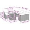 vidaXL Garden Sofa Set with Storage 9 pcs Black Poly rattan