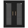 vidaXL Hanging Wall Cabinet Black 69.5x34x90 cm
