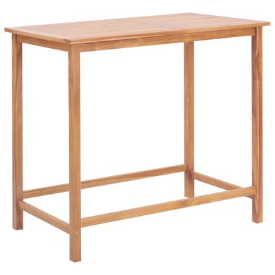 vidaXL Garden Bar Table 120x65x110 cm Solid Teak Wood