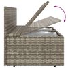 vidaXL 5 Piece Garden Lounge Set with Cushions Grey Poly Rattan