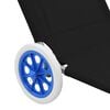 vidaXL Folding Sun Lounger with Canopy and Wheels Steel Black