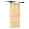 vidaXL Sliding Door 95 x 210 cm Solid Pine Wood (Untreated)