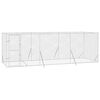 vidaXL Outdoor Dog Kennel Silver 6x2x2 m Galvanised Steel