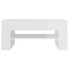 vidaXL Coffee Table High Gloss White 102x55x45 cm Engineered Wood
