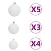 vidaXL Artificial Pre-lit Christmas Tree with Ball Set Gold 180 cm PET