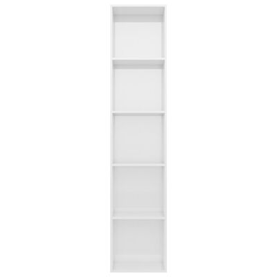 vidaXL Book Cabinet High Gloss White 40x30x189 cm Chipboard