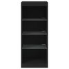 vidaXL Sideboard with LED Lights Black 41x37x100 cm