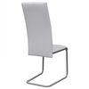 vidaXL Cantilever Dining Chairs 4 pcs White Faux Leather