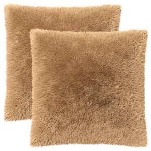 vidaXL Cushion with Pillow HEERLEN 2 pcs Taupe PV Fleece