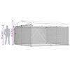 vidaXL Outdoor Dog Kennel with Roof 382x382x225 cm