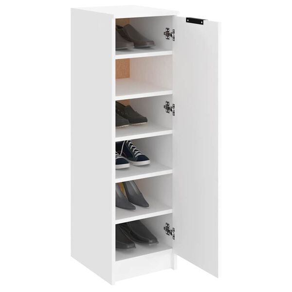 vidaXL Shoe Cabinet White 30x35x100 cm Engineered Wood