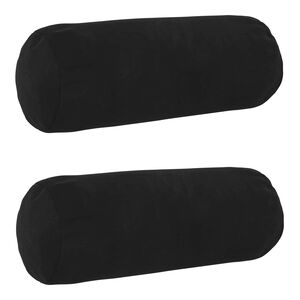 vidaXL Cushion with Pillow HEERLEN 2 pcs Black Velvet