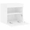 vidaXL TV Wall Cabinets with LED Lights 2 pcs White 40x30x40 cm