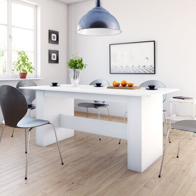 vidaXL Dining Table White 180x90x76 cm Engineered Wood