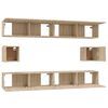 vidaXL 6 Piece TV Cabinet Set Sonoma Oak Engineered Wood