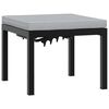 vidaXL Garden Bench Set with Cushions 4 pcs Black Powder-coated Steel