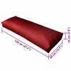 vidaXL Upholstered Back Cushion Wine Red 120 x 40 x 10 cm