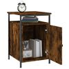 vidaXL Bedside Cabinet Smoked Oak 40x42x60 cm Engineered Wood