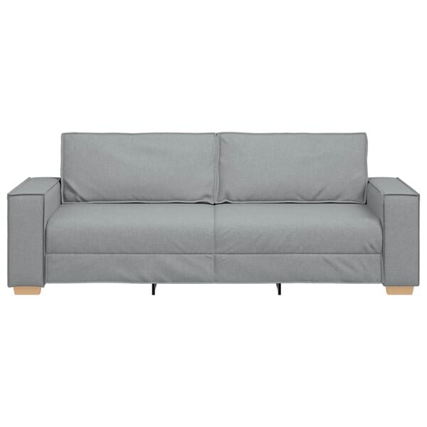 vidaXL 3-Seater Sofa Light Grey 220x78x84 cm Fabric