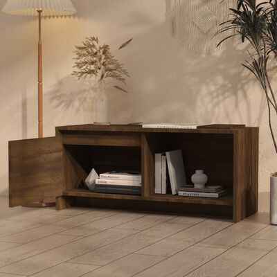 vidaXL TV Cabinet Brown Oak 90x35x40 cm Engineered Wood