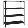 vidaXL Book Cabinet Black 80x33x100 cm Engineered Wood and Steel