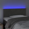 vidaXL LED Headboard Dark Grey 100 cm Velvet