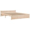 vidaXL Bed Frame without Mattress Solid Wood 150x200 cm King Size King Size