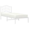 vidaXL Metal Bed Frame without Mattress with Headboard White 90x190cm