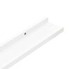 vidaXL Picture Frame Ledge Shelves 2 pcs White 60x9x3 cm MDF