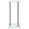 vidaXL Speaker Stands 2 pcs Silver Tempered Glass 3 Pillars Design
