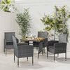 vidaXL 5 Piece Outdoor Dining Set Poly Rattan Grey