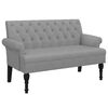 vidaXL Bench with Backrest Light Grey 120x62x75,5 cm Fabric
