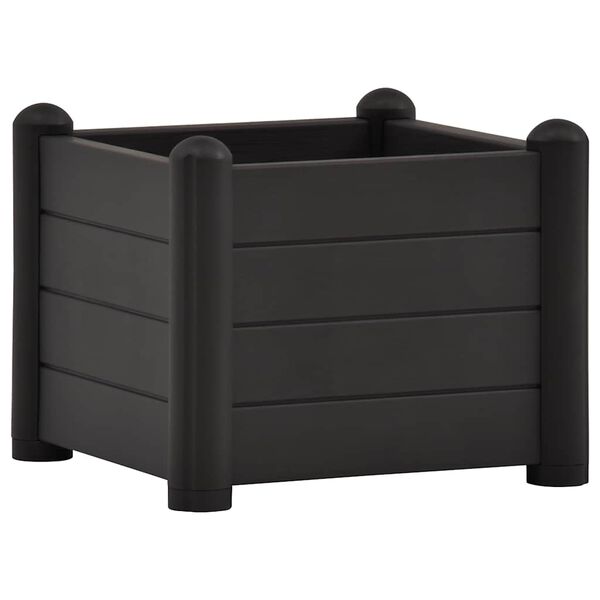 vidaXL Garden Raised Bed PP Anthracite 43x43x35 cm