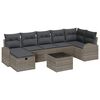 vidaXL Garden Sofa Set 8 pcs Grey Poly Rattan