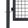vidaXL Mesh Garden Gate Galvanised Steel 100x75 cm Grey