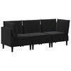 vidaXL Living Room Furniture Set 3 pcs Black Velvet