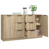 vidaXL Sideboards 2 pcs Sonoma Oak 60x30x70 cm Engineered Wood