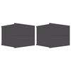 vidaXL Bedside Cabinets 2 pcs Grey 40x30x30 cm Engineered Wood