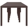 vidaXL Garden Table Brown 400 x 100 x 73 cm Poly Rattan