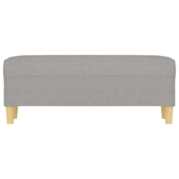 vidaXL Bench Light Grey 100x35x41 cm Fabric