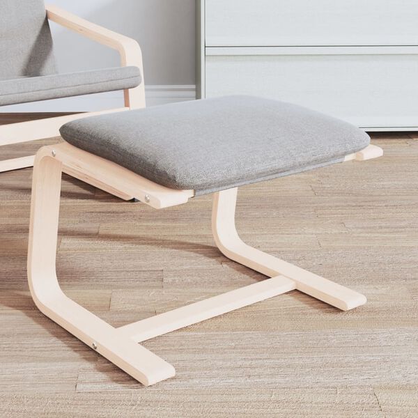 vidaXL Footstool Light Grey 51x41x40 cm Fabric