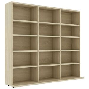 vidaXL CD Cabinet Sonoma Oak 100x23x89.5 cm Engineered Wood