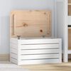 vidaXL Storage Box White 59,5x36,5x33 cm Solid Wood Pine
